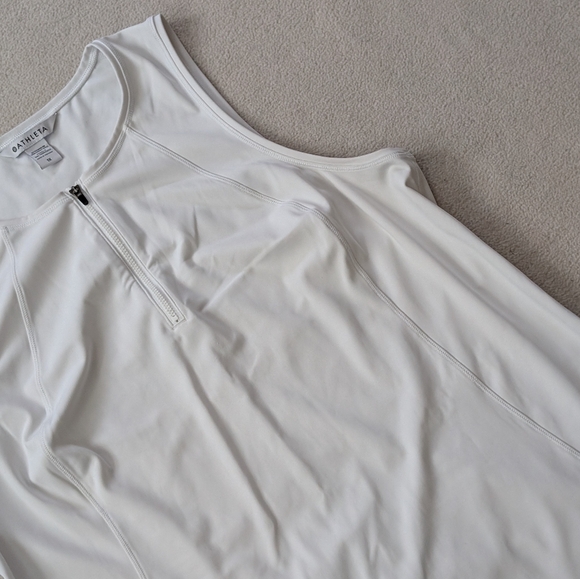 Athleta Ace Tennis/Golf Dress Workout Zip Front White Ball Pocket Size 1X - Picture 5 of 15